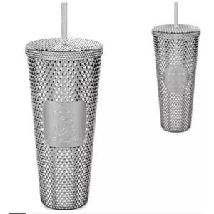 Starbucks x Walt Disney World 100th silver Mickey studded tumbler NEW